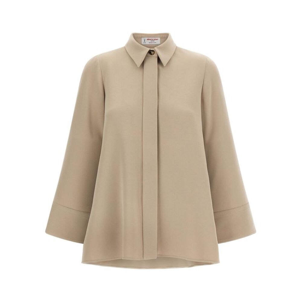 Alberto Biani Beige Triacetate Women's Blouse